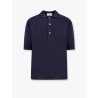 Viscose and cotton knit polo shirt