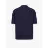 Viscose and cotton knit polo shirt