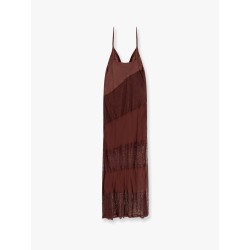 Ibis satin and lace long dress