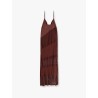 Ibis satin and lace long dress