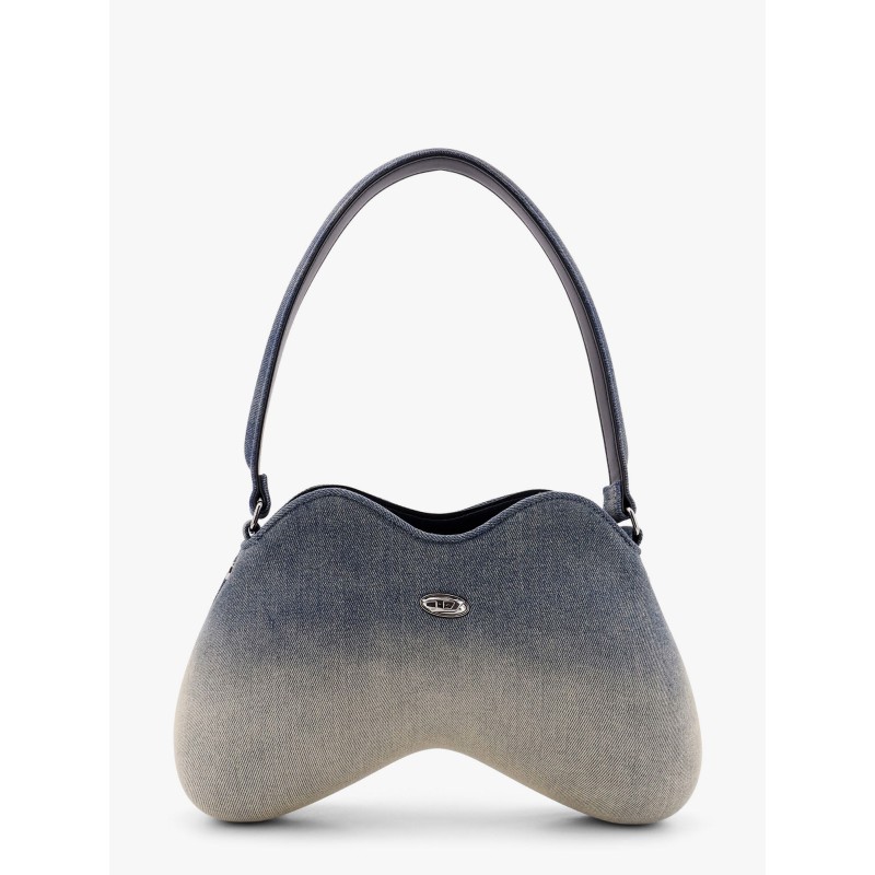 Double d shoulder denim bag