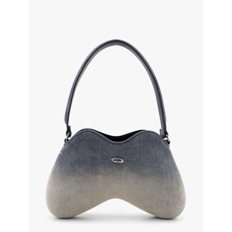 Double d shoulder denim bag