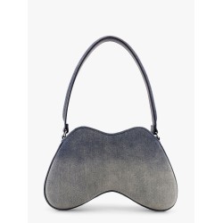 Double d shoulder denim bag