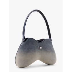 Double d shoulder denim bag
