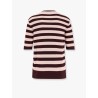 Striped knitted cotton sweater