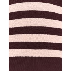 Striped knitted cotton sweater