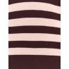 Striped knitted cotton sweater