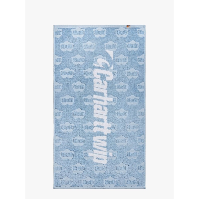 Heart train cotton beach towel with jacquard motif