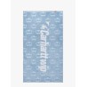 Heart train cotton beach towel with jacquard motif