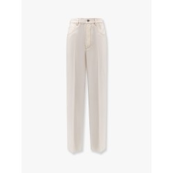 Wool wide leg trouser
