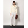 Wool wide leg trouser