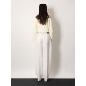 Wool wide leg trouser