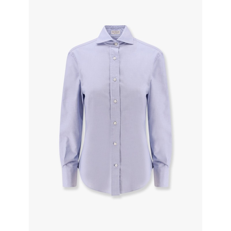 Classic cotton shirt with monili detail