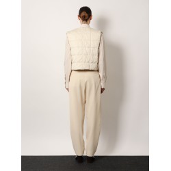 Pleated tailored wool blend trouser