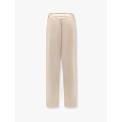 Pleated tailored wool blend trouser