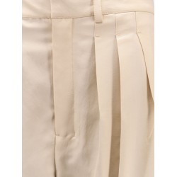 Pleated tailored wool blend trouser