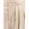Pleated tailored wool blend trouser