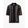 Braided cotton polo shirt