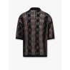 Braided cotton polo shirt