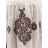 Cotton blend shorts with contrasting embroidery