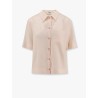Jacquard silk shirt with ff chess motif
