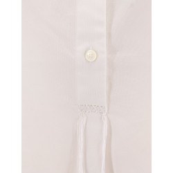 Stand collar organic cotton shirt