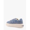 Match canvas and suede low-top sneakers