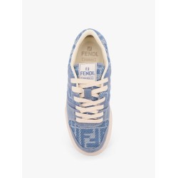 Match canvas and suede low-top sneakers
