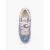 Match canvas and suede low-top sneakers