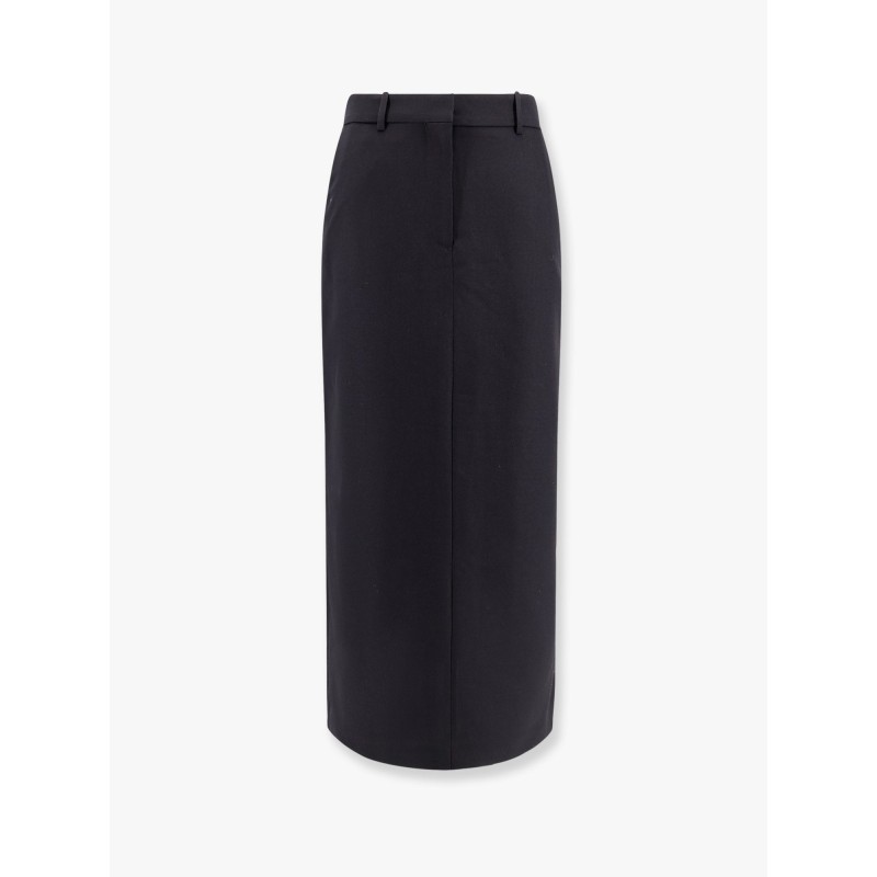 Low waist wool blend skirt
