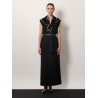 Low waist wool blend skirt