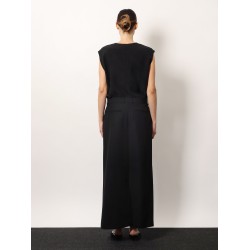 Low waist wool blend skirt
