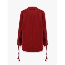 Cotton popeline shirt with ties and laces profiles