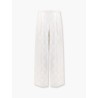Jacquard silk trouser with floral motif