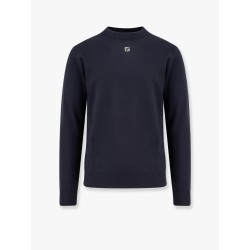 Wool sweater with ff metal logo