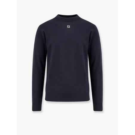 Wool sweater with ff metal logo