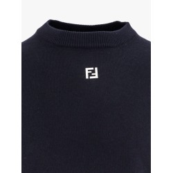 Wool sweater with ff metal logo