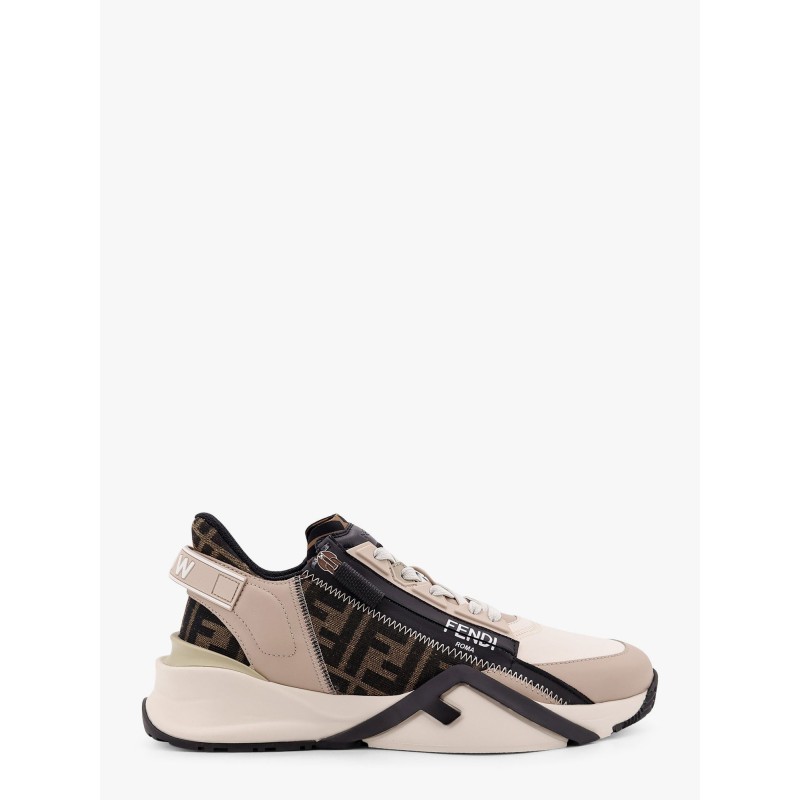 Fendi flow leather sneakers with ff motif