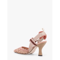 Colibrì mesh slingback with FF embroidery