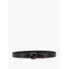 Leather belt with incrocio GG buckle
