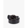 Leather belt with incrocio GG buckle