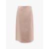 Linen skirt with side zip and slit