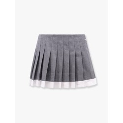 Recycled silk pleated skirt