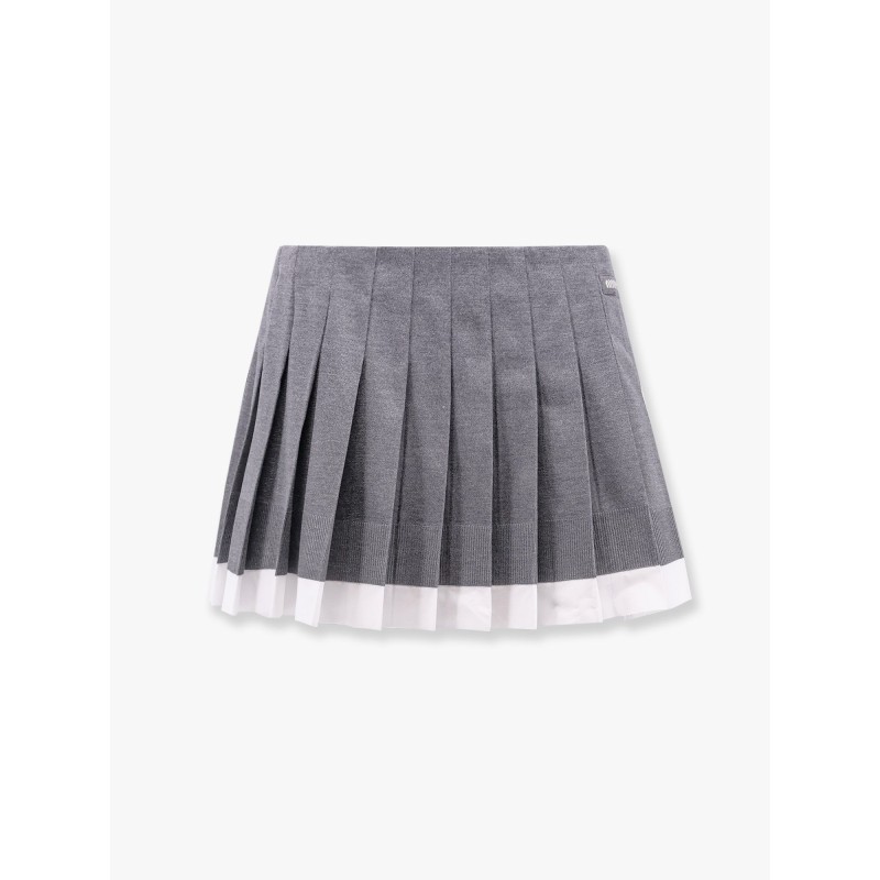 Recycled silk pleated skirt