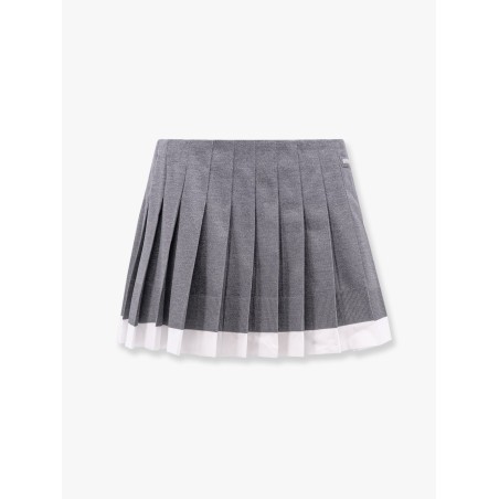Recycled silk pleated skirt