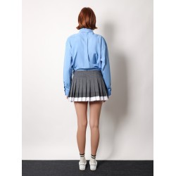 Recycled silk pleated skirt