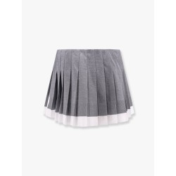 Recycled silk pleated skirt