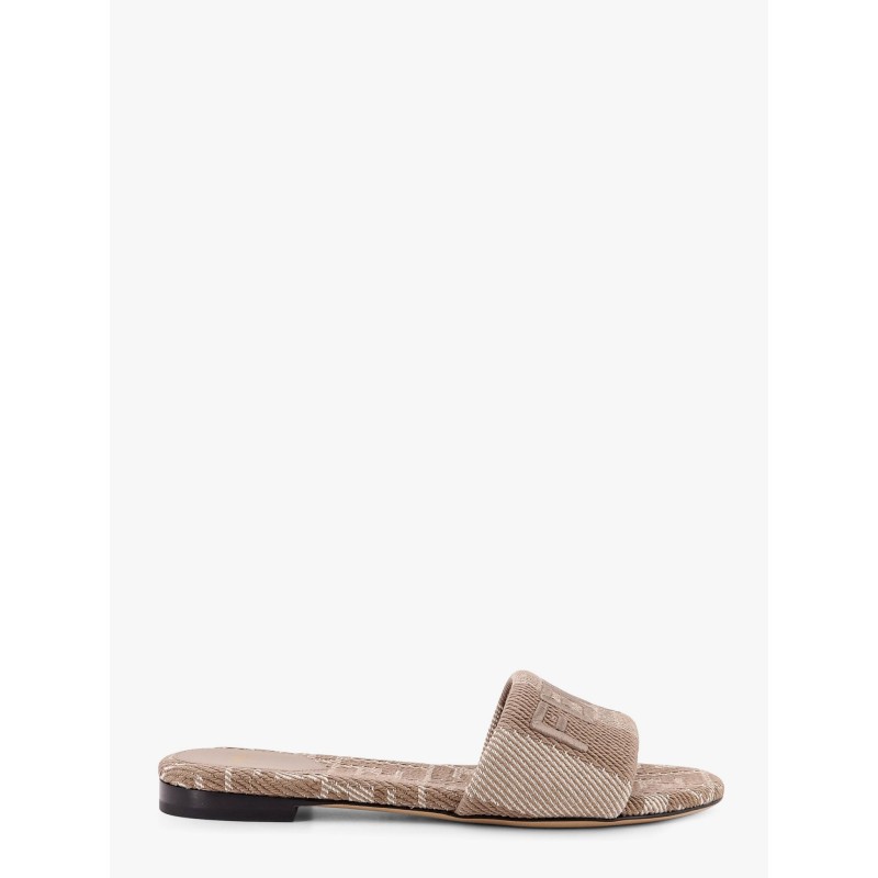 Sunshine denim-effect jacquard slides