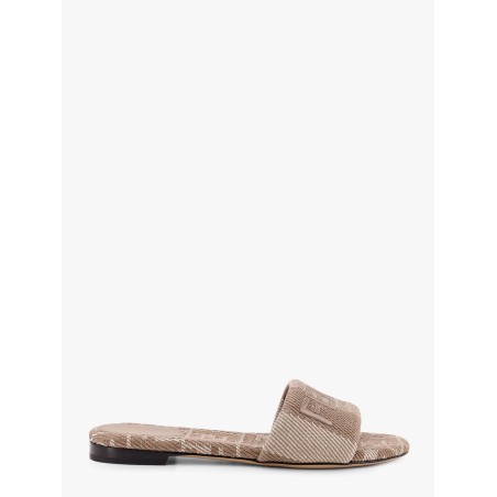 Sunshine denim-effect jacquard slides