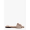 Sunshine denim-effect jacquard slides